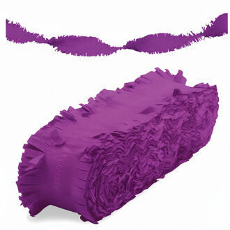 Crepe papier slingers/guirlande - 6 meter - Multi-kleur paars - Feestslingers