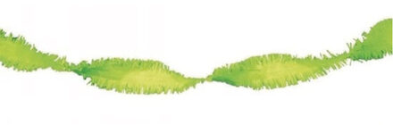Crepe papier slingers lime groen van 6 meter