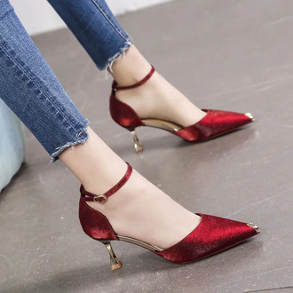 Cresfimix women fashion high quality light weight buckle strap stiletto heel shoes lady cool party night club sexy shoes a6681