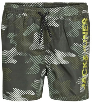 Crete Camo Zwemshort Junior groen camouflage - 128