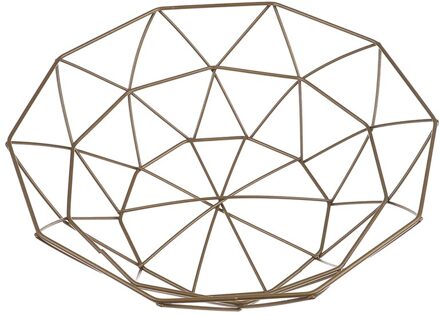 Cretive Fruitmand Kom Metalen Draad Container Afvoer Mand Keuken Rack Fruit Groente Opslag Houder Snack Tray goud