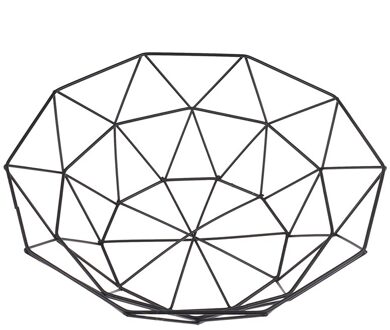 Cretive Fruitmand Kom Metalen Draad Container Afvoer Mand Keuken Rack Fruit Groente Opslag Houder Snack Tray zwart