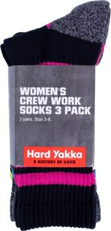 Crew 3-Pak Katoenen Multikleur Dames Werk Sokken Veelkleurig - One Size