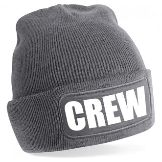 Crew muts/beanie onesize unisex - grijs One size