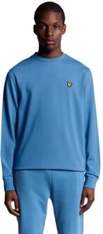 Crew Neck Fly Fleece Casual Sweater Heren 2XL Blauw