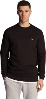 Crew Neck Fly Fleece casual sweater heren Zwart - M