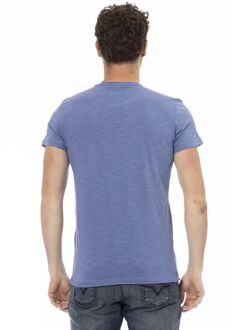 Crew Neck Korte Mouwen T-shirt USA Leger Ontwerp - maat 2XL Lichtblauw