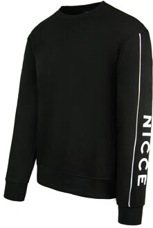 Crew Neck Lange Mouw Pullover Zwart Heren Geti Sweashirt 211 1 03 07 0001 - maat S
