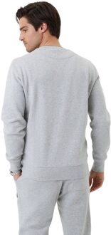 crew neck sweater - heren sweatshirt dik - lichtgrijs melange -  Maat: M