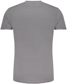 Crew Neck T-shirt Basisstijl Grijs - 2XL