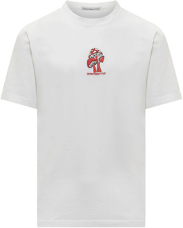 Crew Neck T-shirt met Uniek Borstzakje Department Five , White , Heren - L