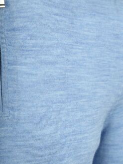 Crew Zip Merino Lichtblauw - L,M,S,XL,XXL