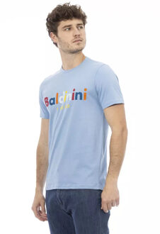 Crewneck T-shirt Model Ba23187 - maat XS Lichtblauw