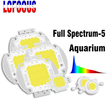 CRI Ra 90 LED COB Chip Full Spectrum 400-840nm Cool White DIY Aquarium Lamp Bulbs For 1W 3W 5W 10W 20W 30W 50W 100W Light Beads