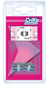 criko Koppelstuk Buitendraad-buitendraad 1/4"e-1/4"e