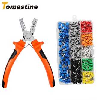 Crimp Terminal Wire Connectoren En Beentje Crimper Tang Krimptang 800 Stuks Buis Terminal Kit