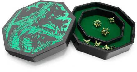 CritStones Arena Dice Tray Green Dragon