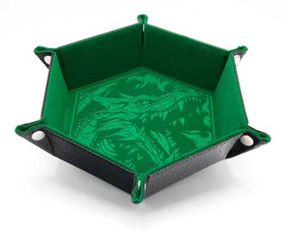 CritStones Folding Dice Tray Dragon Skin Edition Green