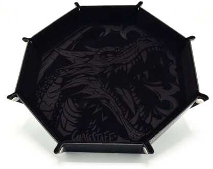 CritStones Folding Dice Tray Dragon Skin XL Edition Black
