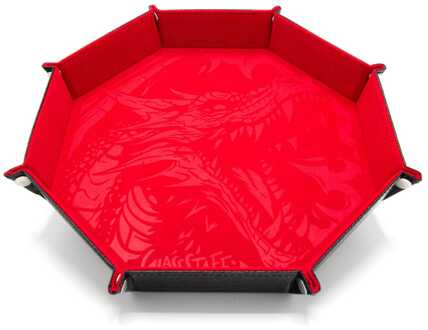 CritStones Folding Dice Tray Dragon Skin XL Edition Red