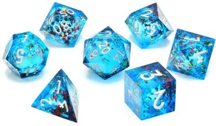 CritStones Liquid Core Dice Set Mermaid's Maelstrom (7)