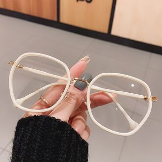 Crixalis Blauw Licht Blokkeren Bril Vrouwen 7 Kleuren Ronde Dioptrie Lezen Bijziendheid Decoratieve Brillen Frame Voor Vrouwelijke UV400 C3White