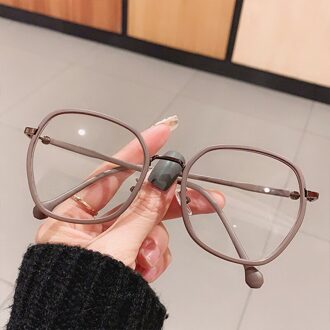 Crixalis Blauw Licht Blokkeren Bril Vrouwen 7 Kleuren Ronde Dioptrie Lezen Bijziendheid Decoratieve Brillen Frame Voor Vrouwelijke UV400 C4Brown