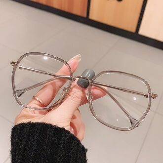 Crixalis Blauw Licht Blokkeren Bril Vrouwen 7 Kleuren Ronde Dioptrie Lezen Bijziendheid Decoratieve Brillen Frame Voor Vrouwelijke UV400 C5Gray