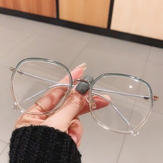 Crixalis Blauw Licht Blokkeren Bril Vrouwen 7 Kleuren Ronde Dioptrie Lezen Bijziendheid Decoratieve Brillen Frame Voor Vrouwelijke UV400 C7Gradient blauw
