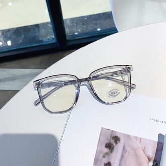 Crixalis Computer Bril Vrouwelijke Oversized TR90 Flexibele Transparante Lezen Brillen Frame Voor Vrouwen Blauw Licht Eyewear UV400 C3Gray