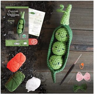 Crochet Your Veggies Amigurumi Kit Peapod - Crochet Your Veggies Amigurumi Kits - Ltd. Schiffer Publishing