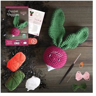 Crochet Your Veggies Amigurumi Kit Radish - Crochet Your Veggies Amigurumi Kits - Ltd. Schiffer Publishing