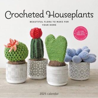 Crocheted Houseplants Square Wall Calendar 2025 - Calendars, Carousel