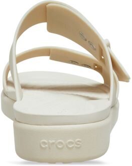 Crocs Brooklyn Buckle Dames Sandstone Sandalen - maat Wit