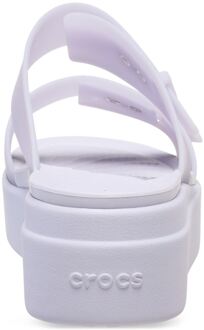 Crocs Brooklyn Buckle Low Wedge Dames Paarse Maan Sandalen - EU 42 / UK 8