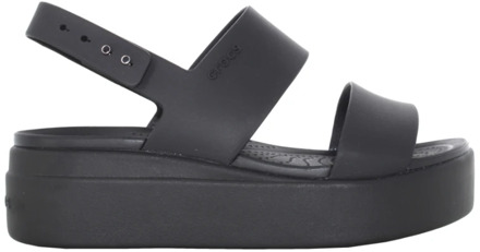 Crocs Brooklyn Low Wedge 206453-060, Vrouwen, Zwart, sportsandalen, maat: 36/37 EU