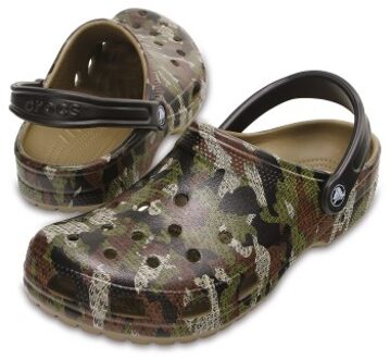 Crocs Classic Camo Clog Unisex * Actie * Zwart,Groen,Versch.kleure/Patroon,Bruin - US M5/W7 (EU 37-38),US M6/W8 (EU 38-39),US M7/W9 (EU 39-40),US M8/W10 (EU 41-42),US M9/W11 (EU 42-43),US M10/W12 (EU 43-44),US M11 (EU 45-46),US M12 (EU 46-47),US M13 (EU 48-49)