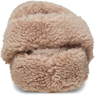 Crocs Classic Cozzzy Slipper Polyester Dames Paddenstoel Pantoffels Naturel