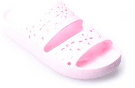 Crocs Classic Floral Cut Out Sandaal voor heren in roze wit Roze en wit - 37-38 EU