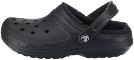 Crocs Classic Fuzz Lined Clog Slippers Slippers - Maat 42 - Unisex - zwart