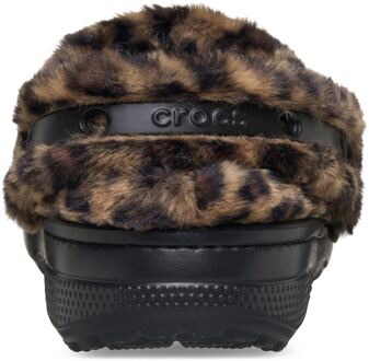 Crocs Classic Onvergetelijke Klompen Polyester Mix Dames Luipaard Klompen Bruin