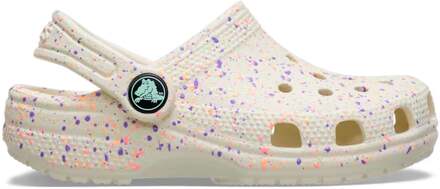 Crocs Classic Paint Splatter Badslippers Kinderen beige - 37-38