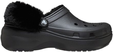 Crocs Classic Platform Fuzz Lined Clog Instappers Dames - 37-38