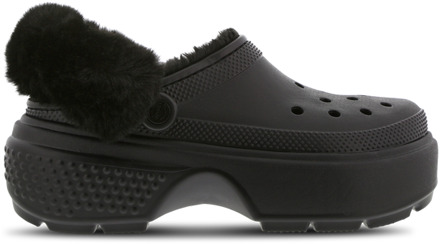 Crocs Clog Sneakers Dames - Zwart - Maat 39-40 - Leer Black