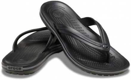 Crocs Crocbrand teenslipper voor heren in zwart-grijs