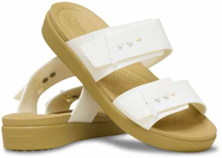 Crocs Damessandaal Crocs Brooklyn Buckle Low in Wit - maat