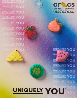 Crocs Jibbitz Sparkle Glitter Fruits Charm 5-pack Combinatie - 1