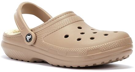 Crocs Klassiek Gevoerd Klompje Paddenstoel/Bot Sandaaltjes Beige