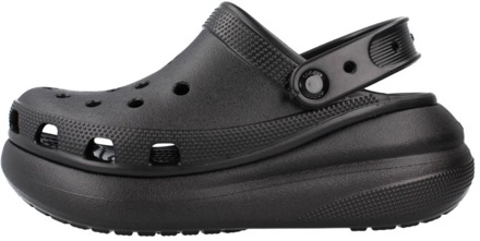 Crocs Klassieke Crush Klompen Crocs , Black , Dames - 38 EU