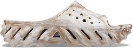 Crocs Marmeren Sliders voor Moderne Man Crocs , Beige , Heren - 42 Eu,43 Eu,41 Eu,40 Eu,38 Eu,39 Eu,37 EU